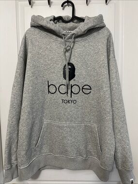 Bape grey hoodie - medium